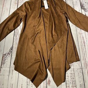Soft Surroundings Tan Draped Blazer